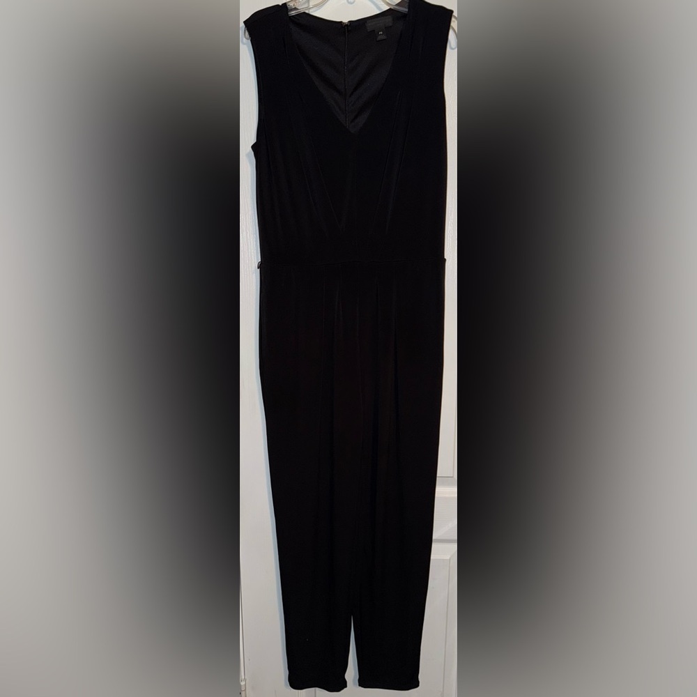 Worthington Petite Black Sleeveless Jumpsuit Elegant Size PS